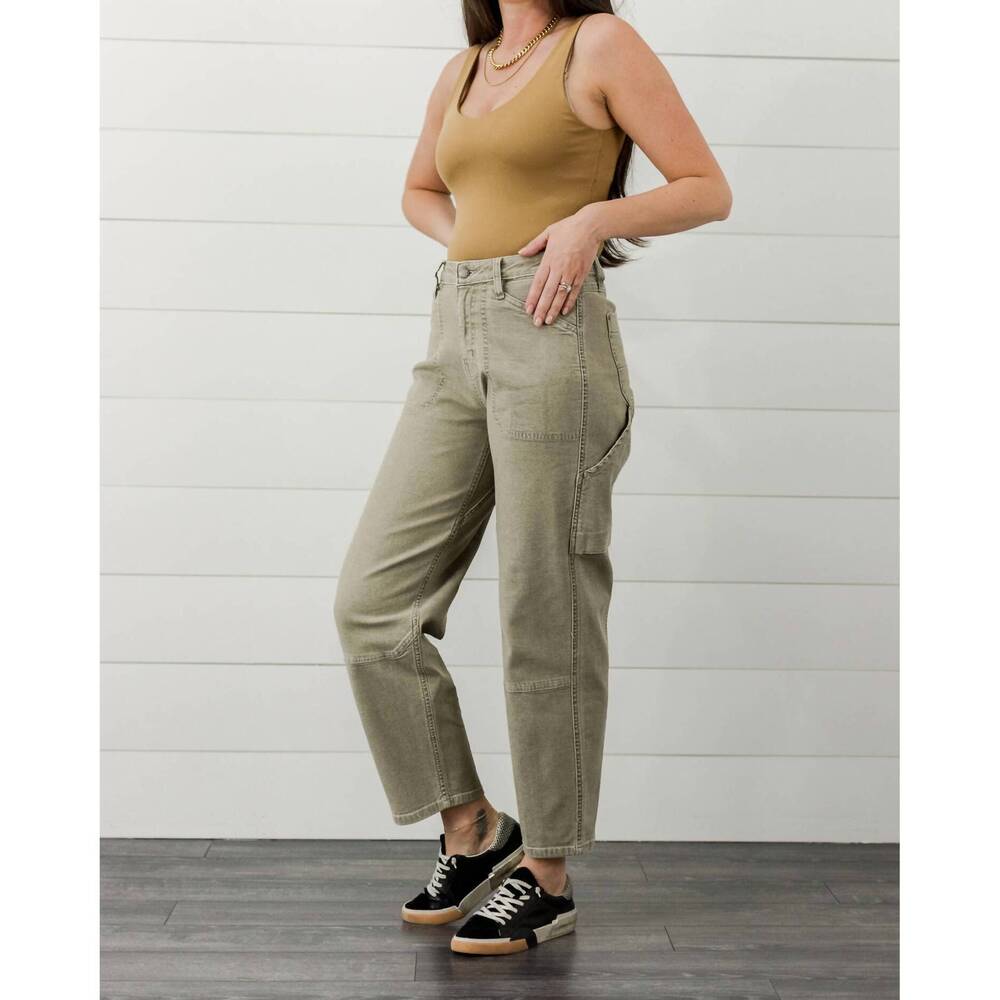 NEW DUER canvas utility pants in brown